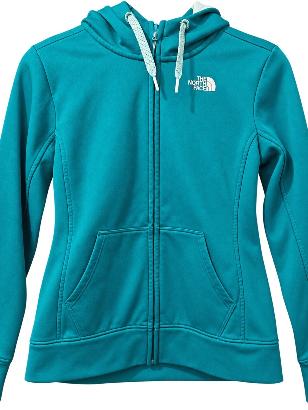 The North Face Teal Fleece Full Zip Hoodie Jacket M